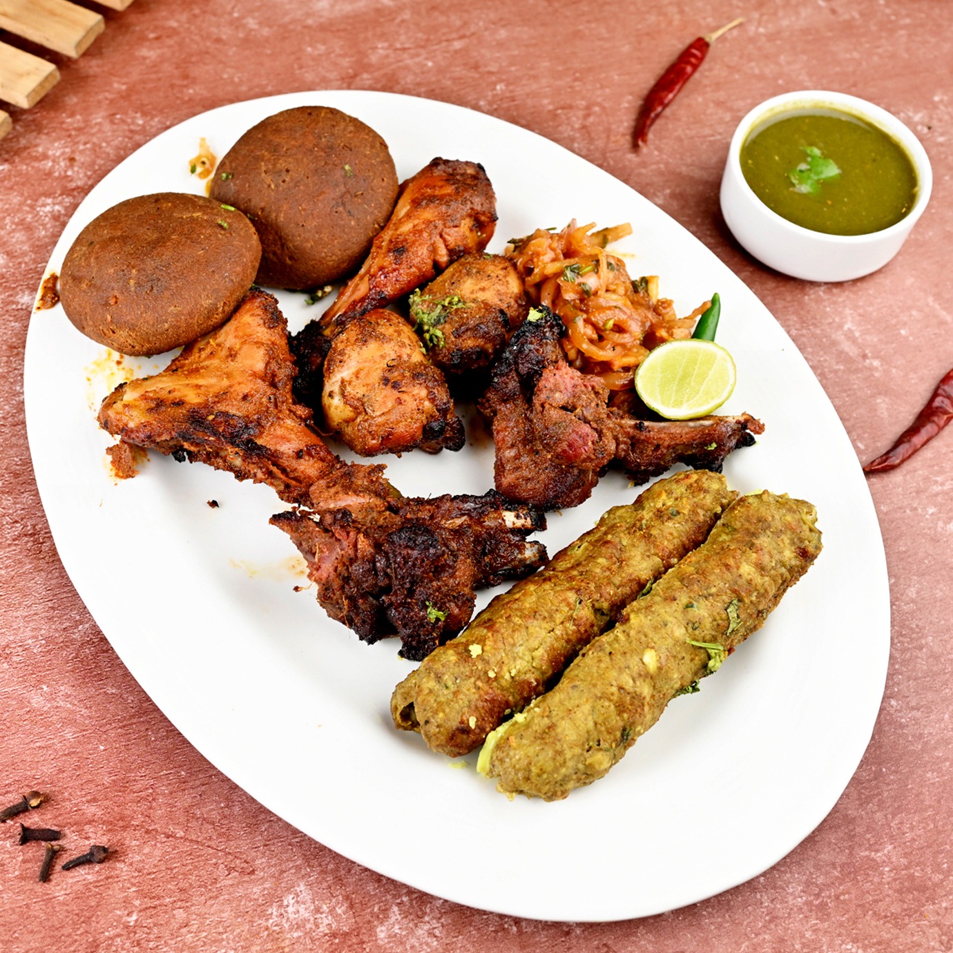 Karim's assorted platter of signature dishes at Karim's, Nibra, Howrah